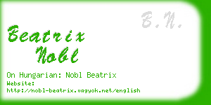 beatrix nobl business card